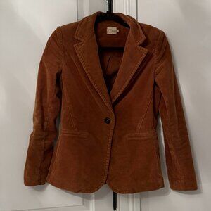 Alice and Olivia Brown Corduroy Blazer